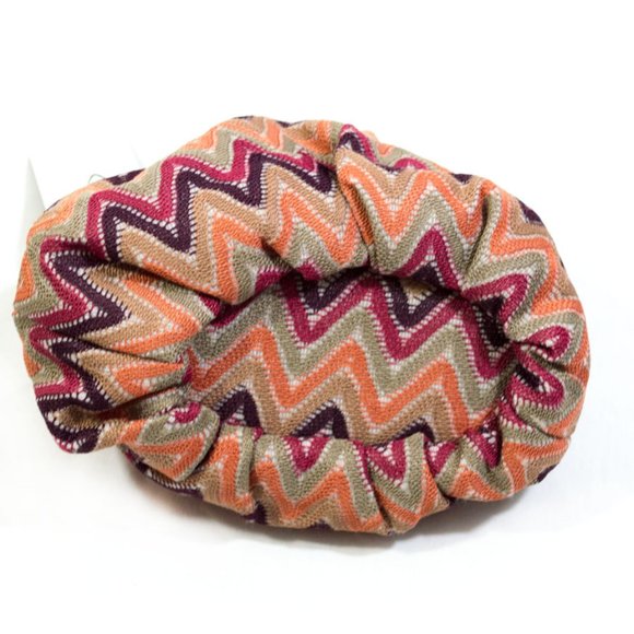 SASHA  Boho Orange Chevron Pattern Slouchy Bag - Picture 6 of 9